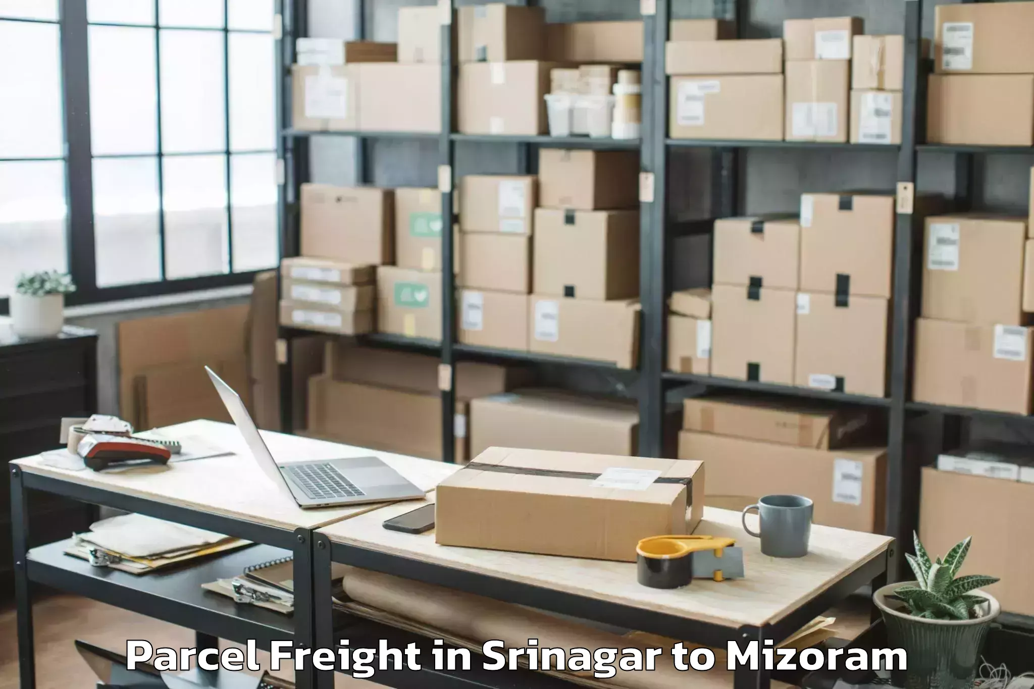 Affordable Srinagar to Icfai University Mizoram Aizaw Parcel Freight